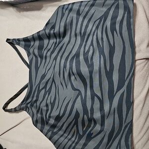Old Navy Black and Gray Zebra Print Top